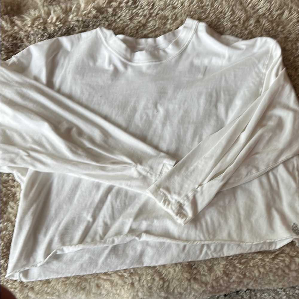 FP Movement by Free People Boxy White Long Sleeve Tee